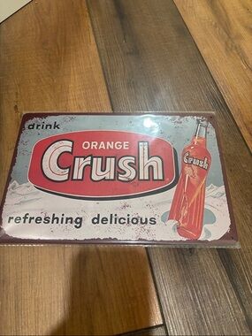 Orange Crush Vintage Metal Sign